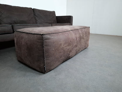 BePure Rodeo 3 zits Bank met Poef | Grijs