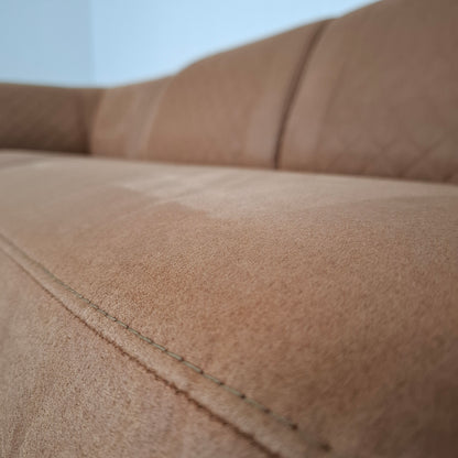 Industriële hoekbank | Cognac bruin