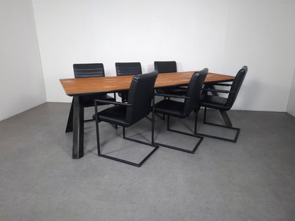 Eetkamer set: Hoge kwaliteits Eettafel met 6 Stoelen