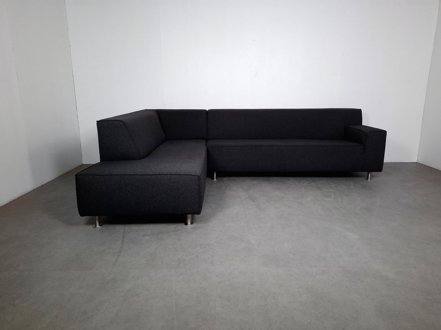 Moderne Hoekbank met Hocker | Grijs