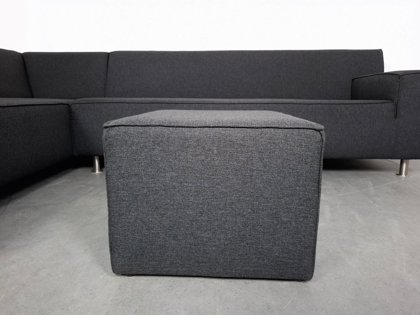 Moderne Hoekbank met Hocker | Grijs