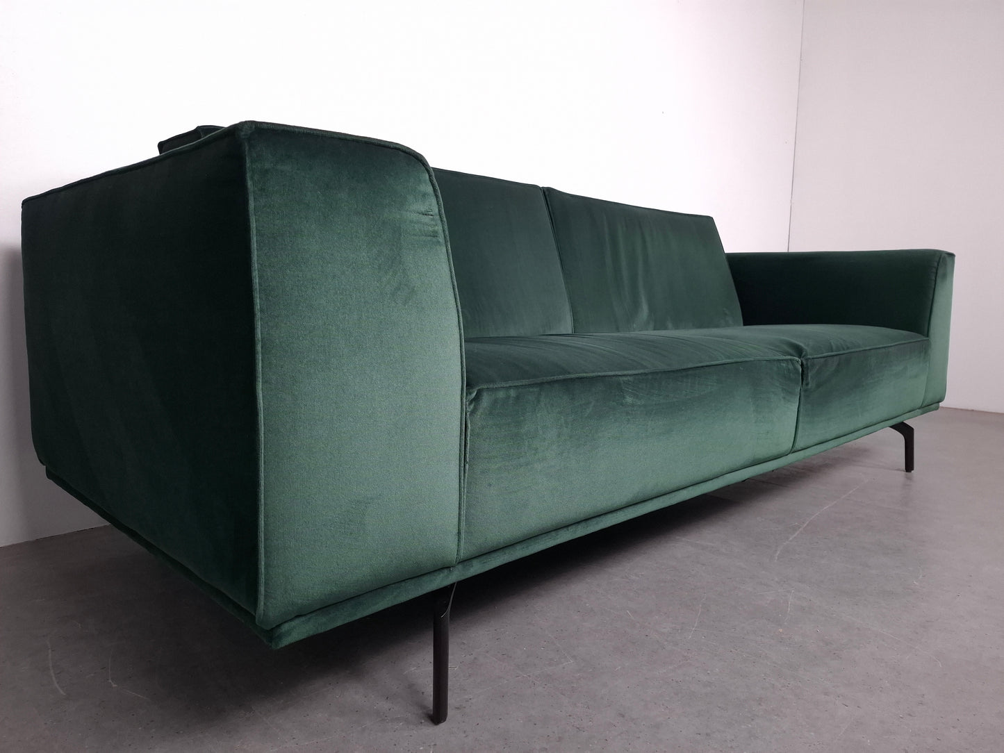 Velourse 4 zits bank | Smaragd groen