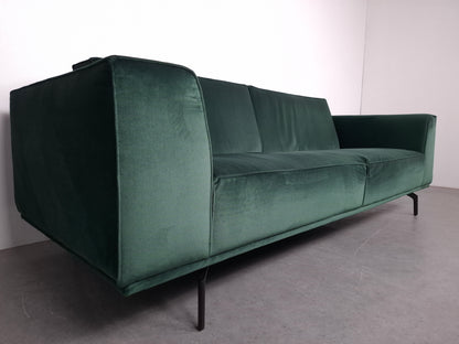 Velourse 4 zits bank | Smaragd groen