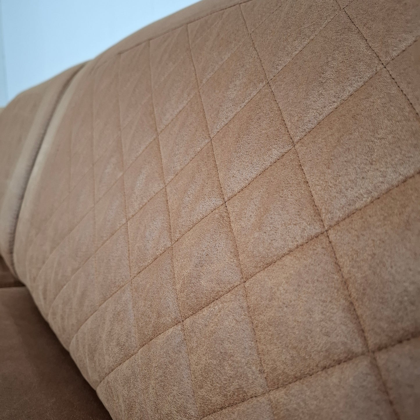 Industriële hoekbank | Cognac bruin