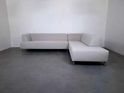 Hoge kwaliteits, moderne stijls hoekbank | Beige /Wit