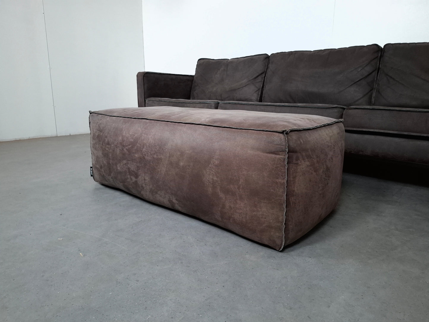 BePure Rodeo 3 zits Bank met Poef | Grijs