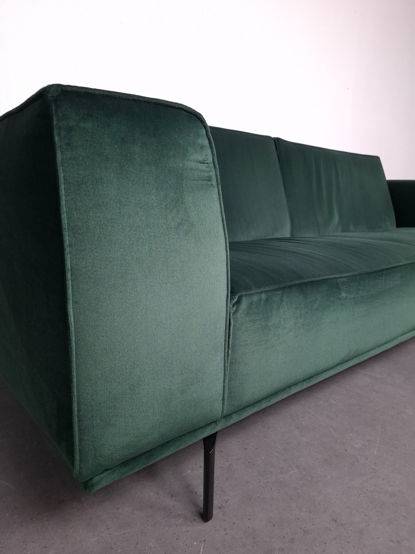 Velourse 4 zits bank | Smaragd groen