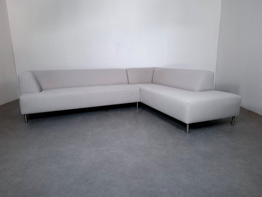 Hoge kwaliteits, moderne stijls hoekbank | Beige /Wit