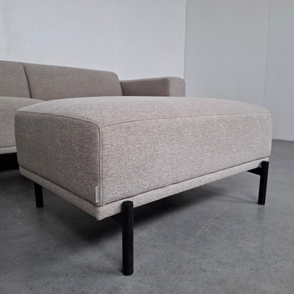BY SIDDE Odin 4 zits bank met hocker | Grijs