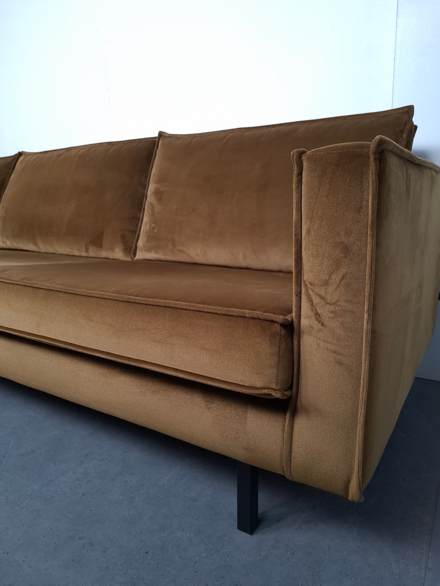 BePureHome Rodeo velvet 3 zits bank | Geel