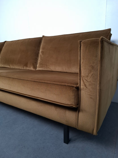 BePureHome Rodeo velvet 3 zits bank | Geel