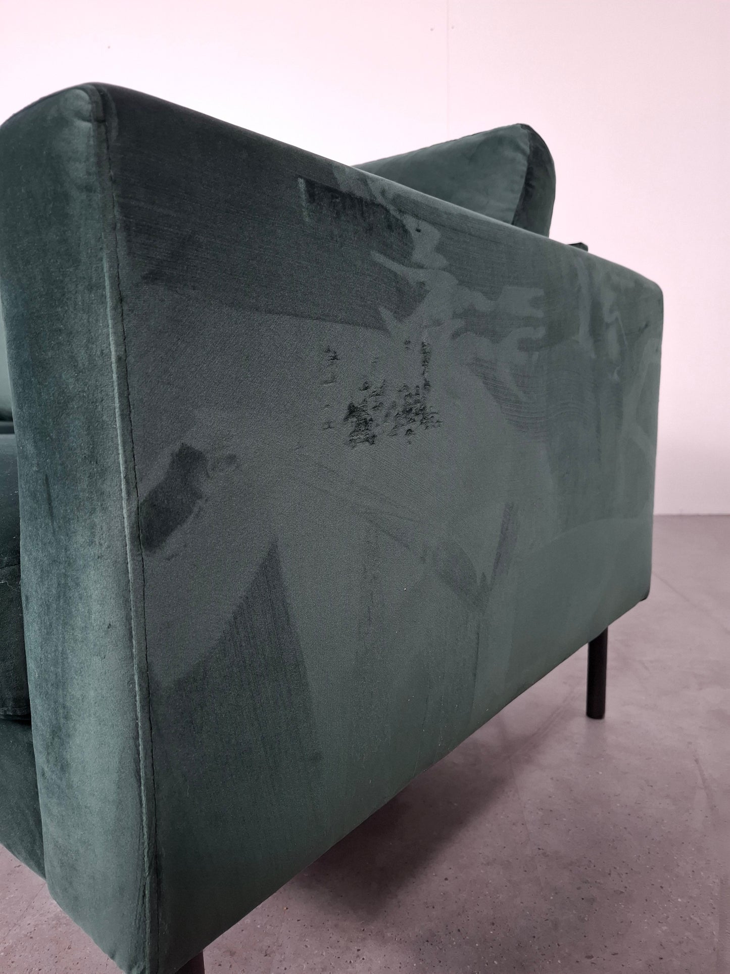 Velourse hoekbank | Groen