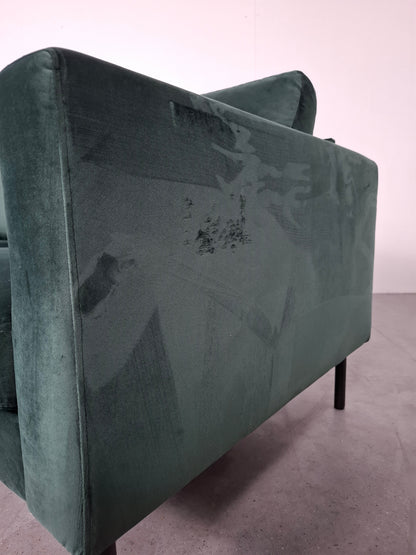 Velourse hoekbank | Groen
