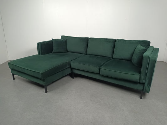 Moderne 3 zits hoekbank | Smaragd groen