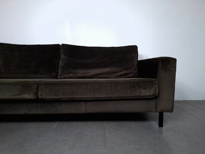 Woood Robin 3 zits Bank met Hocker | Warmgroen