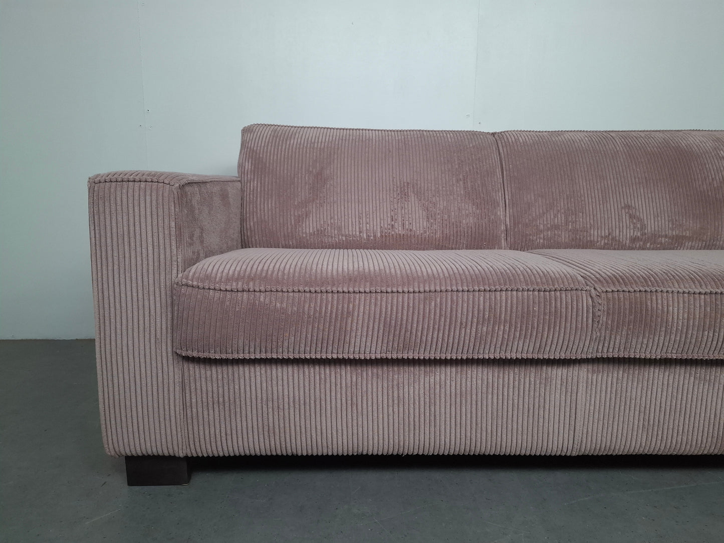 Zachte ribstof 2 zits bank | Roze