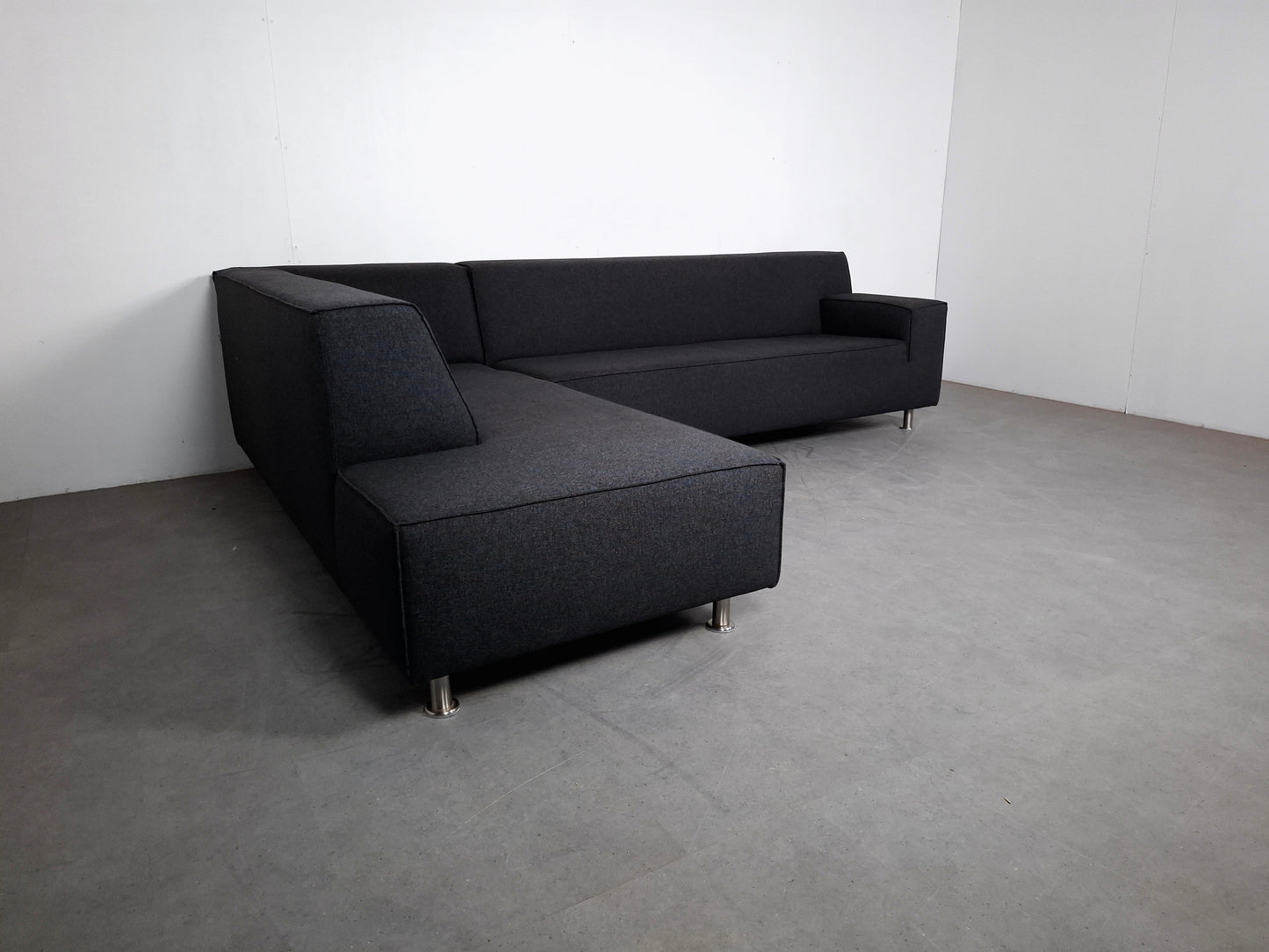 Moderne Hoekbank met Hocker | Grijs