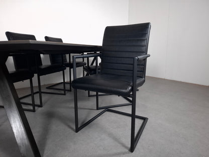 Eetkamer set: Hoge kwaliteits Eettafel met 6 Stoelen