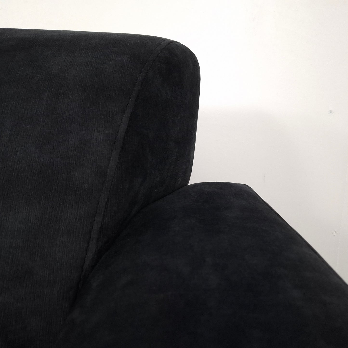 Velourse 2-zits hoekbank | Donker blauw