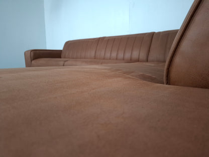Industriële hoekbank | Cognac