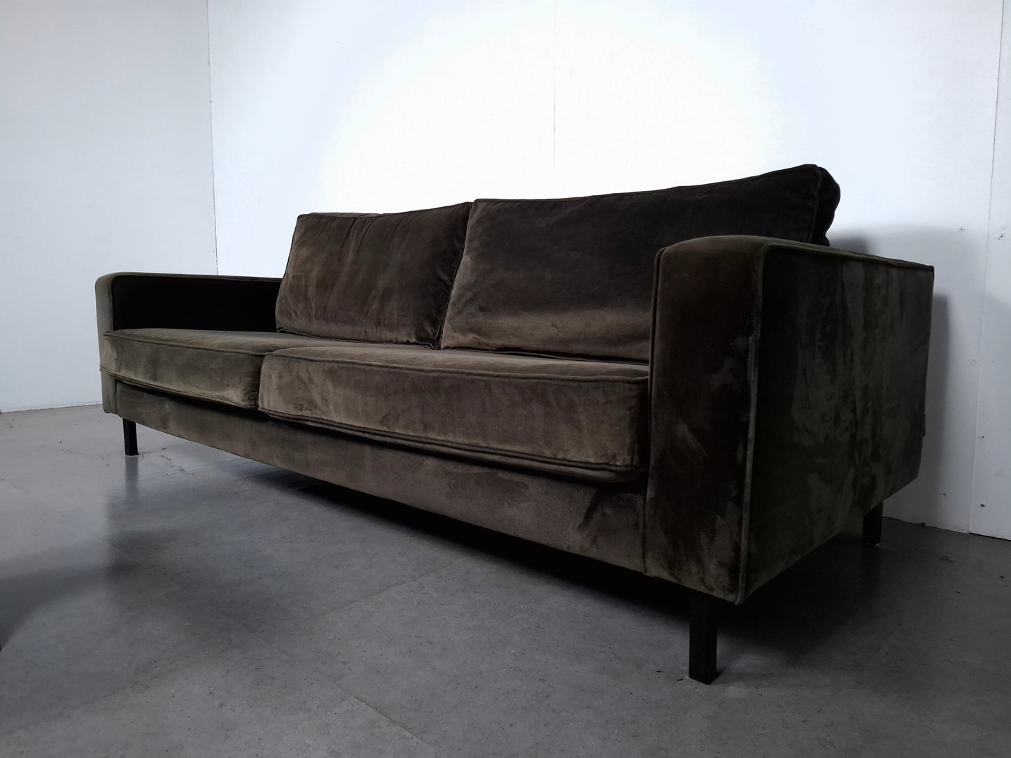Woood Robin 3 zits Bank met Hocker | Warmgroen