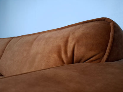 Velourse 4 zits Bank | Honing geel / Terracotta