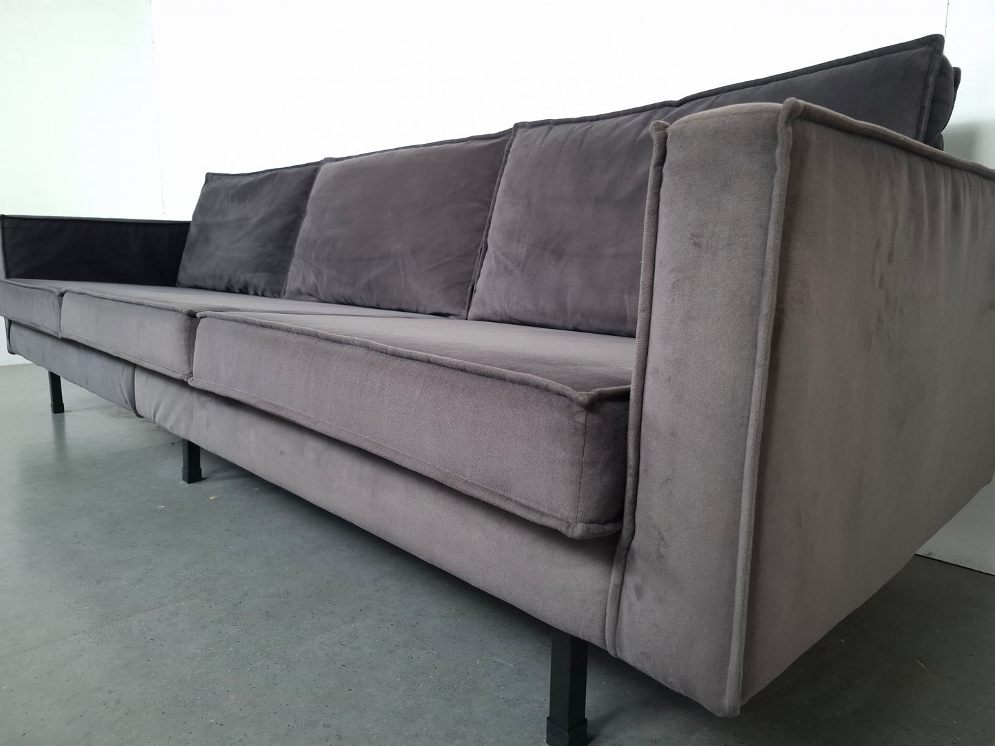 BePureHome Rodeo 3 zits velvet bank | Grijs