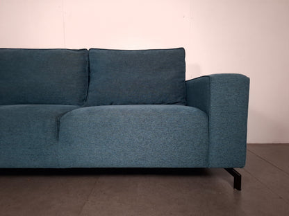 Hoekbank met Verplaatsbare Hoofdleuning | Aqua Blauw
