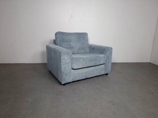 Ribstof Loveseat / Stoel | Aqua Blauw