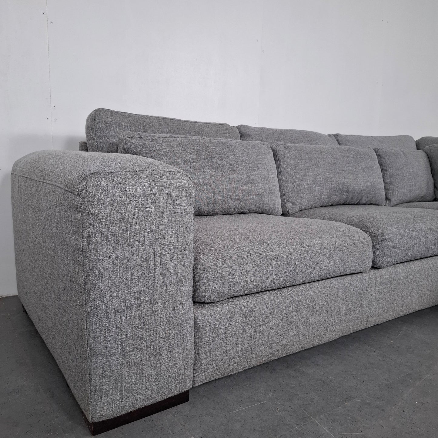 Montel bean style hoekbank | Licht grijs gemeleerd