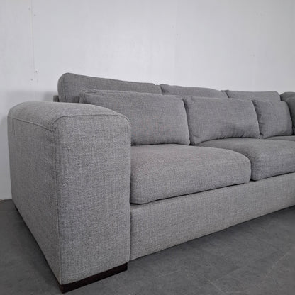 Montel bean style hoekbank | Licht grijs gemeleerd