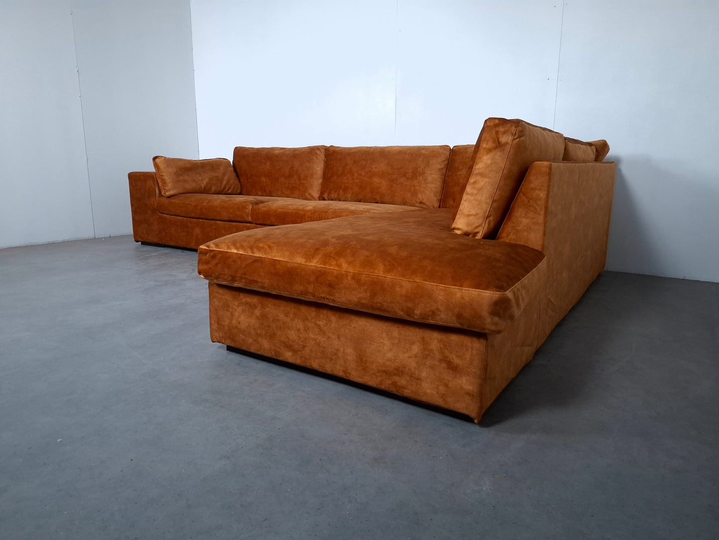 Velourse Hoekbank met 2 sets Hoezen | GRATIS BEZORGING | Gereinigd