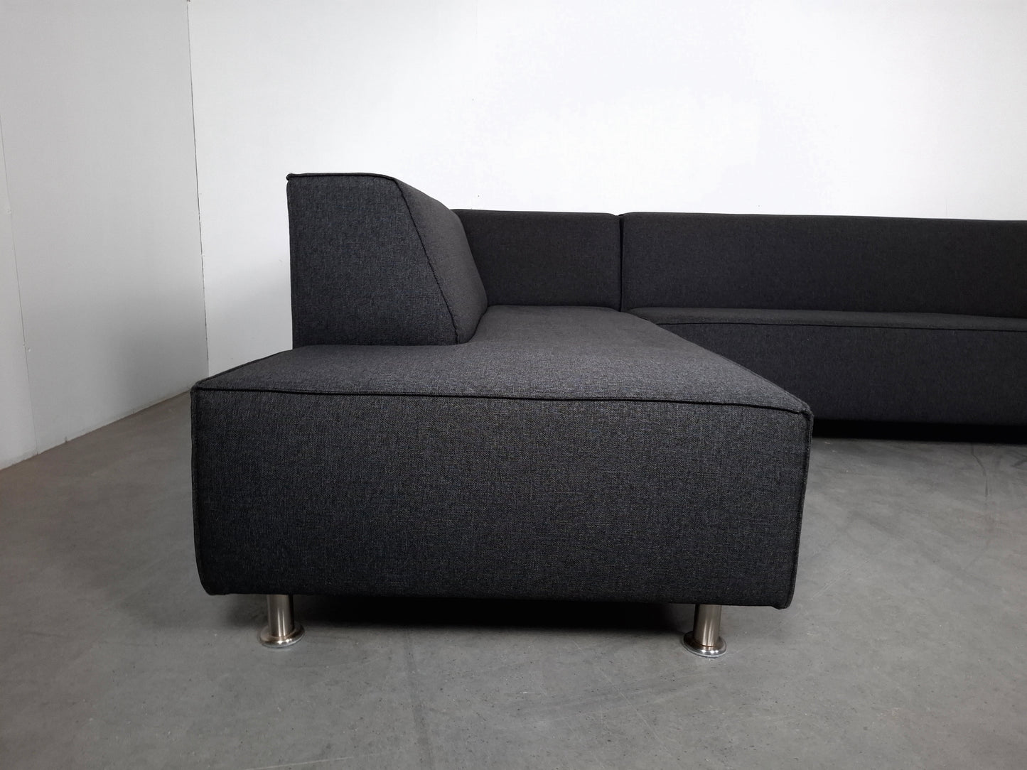 Moderne Hoekbank met Hocker | Grijs
