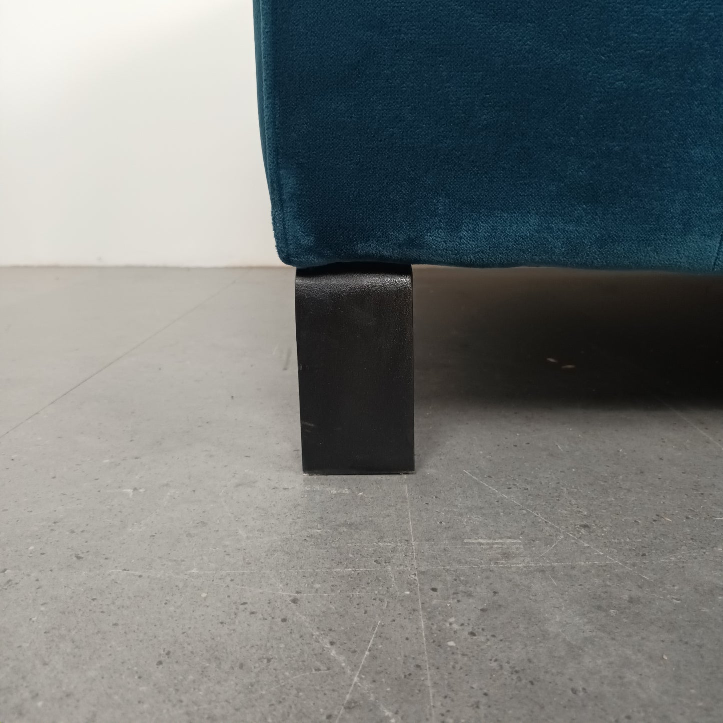 Velourse hoekbank | Diep blauw
