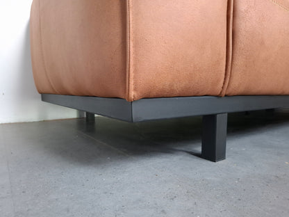 Industriële hoekbank | Cognac