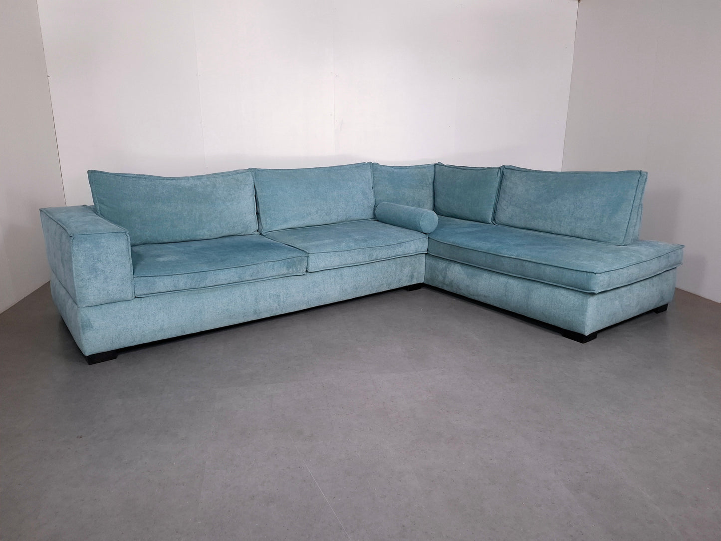 Hoogwaardige hoekbank | Licht blauw
