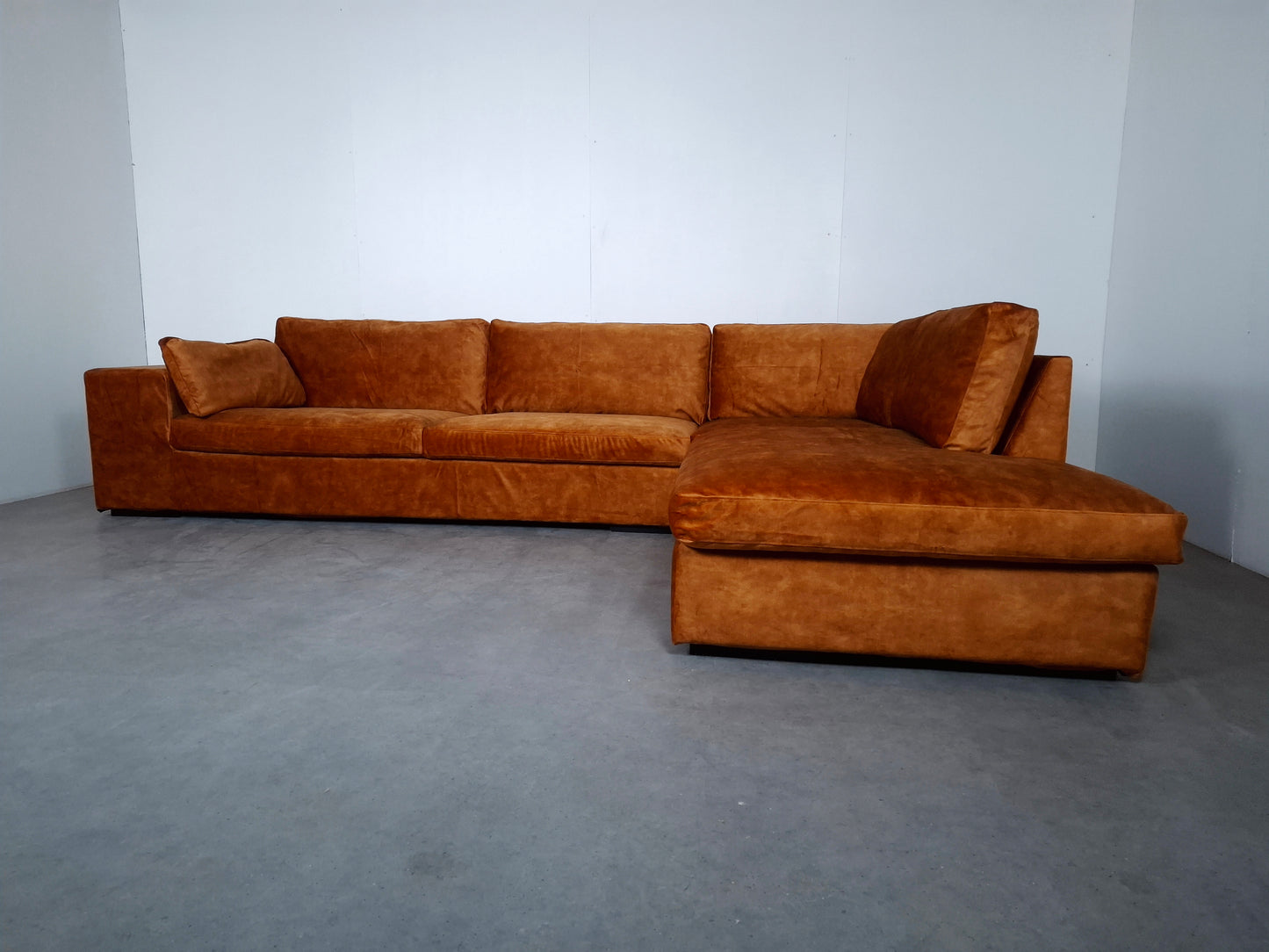 Velourse Hoekbank met 2 sets Hoezen | GRATIS BEZORGING | Gereinigd