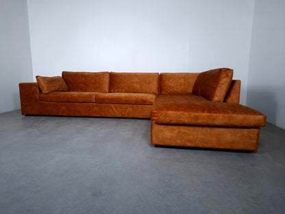 Velourse Hoekbank met 2 sets Hoezen | GRATIS BEZORGING | Gereinigd