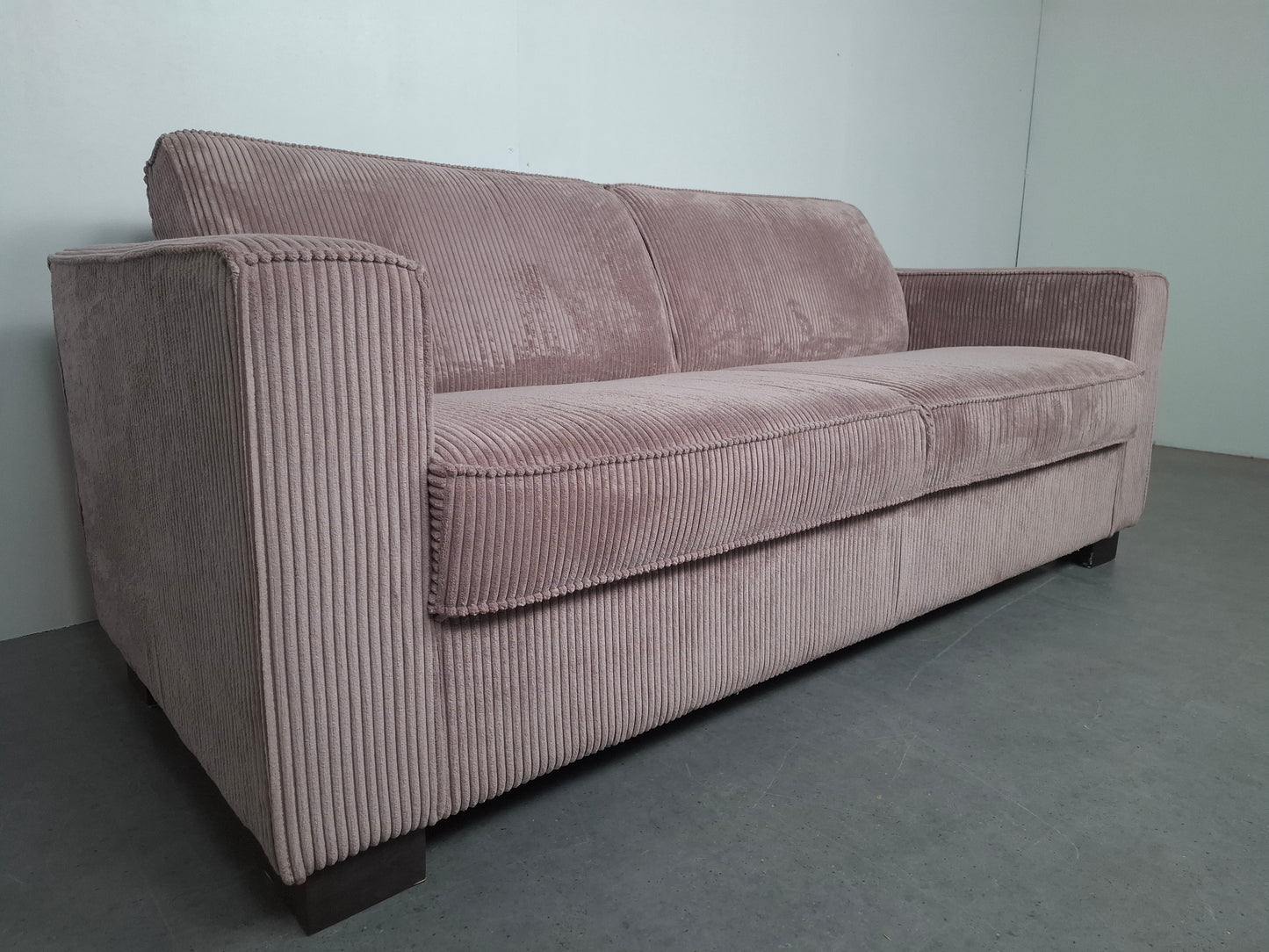 Zachte ribstof 2 zits bank | Roze