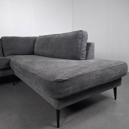 Vt Wonen, Crew Grey hoekbank | Jeans grijs