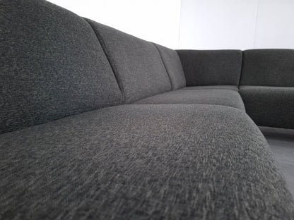 Moderne hoekbank gemeleerd | Grijs