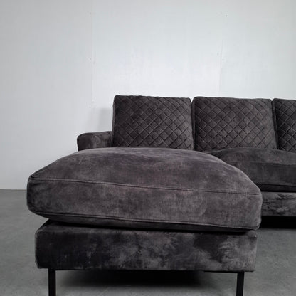 Urban Sofa: By Ira Ness velourse hoekbank | Grafiet grijs