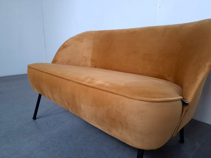 BePureHome Velourse 2 zits bijzet Bank | Geel