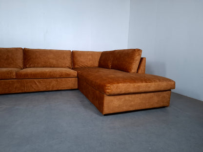 Velourse Hoekbank met 2 sets Hoezen | GRATIS BEZORGING | Gereinigd