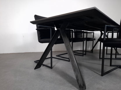 Eetkamer set: Hoge kwaliteits Eettafel met 6 Stoelen