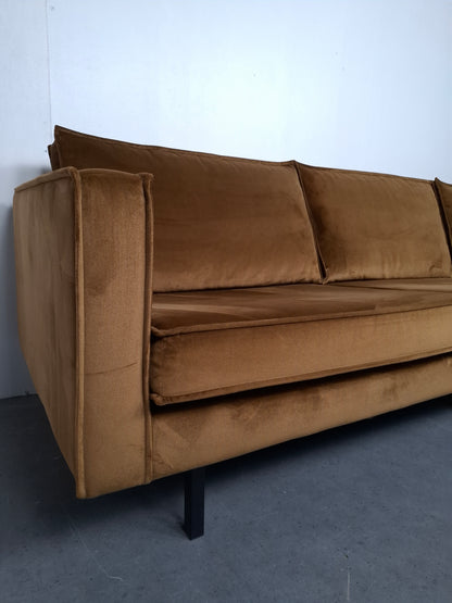 BePureHome Rodeo velvet 3 zits bank | Geel