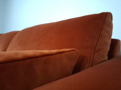 NOUS Living 3 zits hoekbank velvet | Oranje