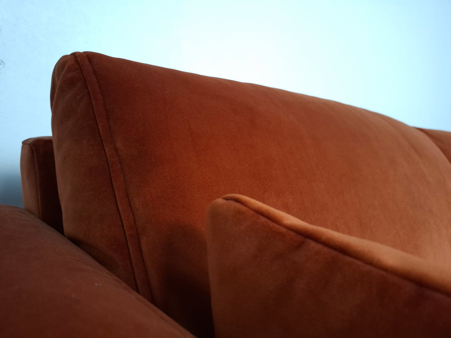 NOUS Living 3 zits hoekbank velvet | Oranje