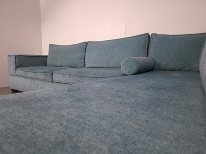 Hoogwaardige hoekbank | Licht blauw