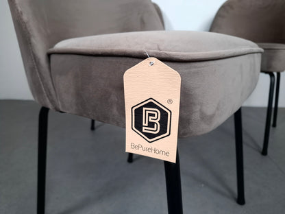 Set van 6 BePureHome Vogue Nougat Stoelen (Nieuw) | Grijs